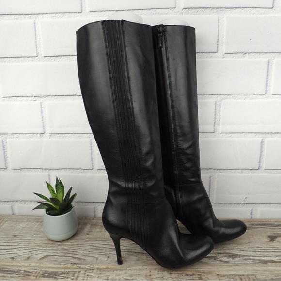 Cole Haan Shoes - Cole Haan sz 8 tall black leather heeled boots